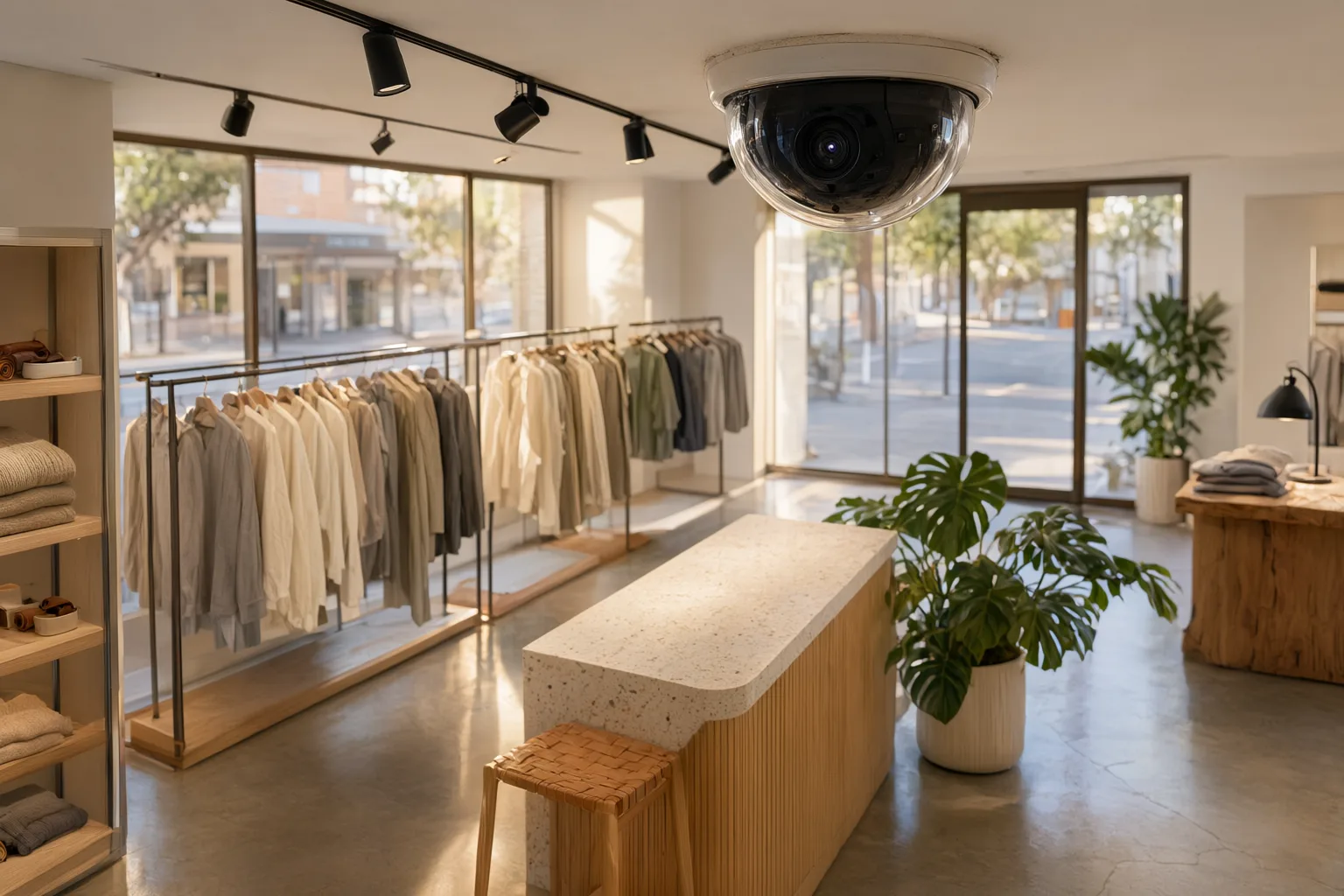 Professional CCTV camera installed in Australian retail store for loss prevention and shrinkage reduction